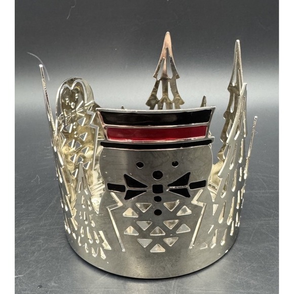 Yankee Candle Other - YANKEE CANDLE JACKSON FROST & PARTY PENGUIN METAL Christmas CANDLE JAR HOLDER